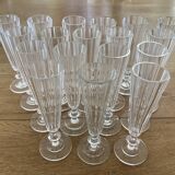 16 crystal champagne flutes