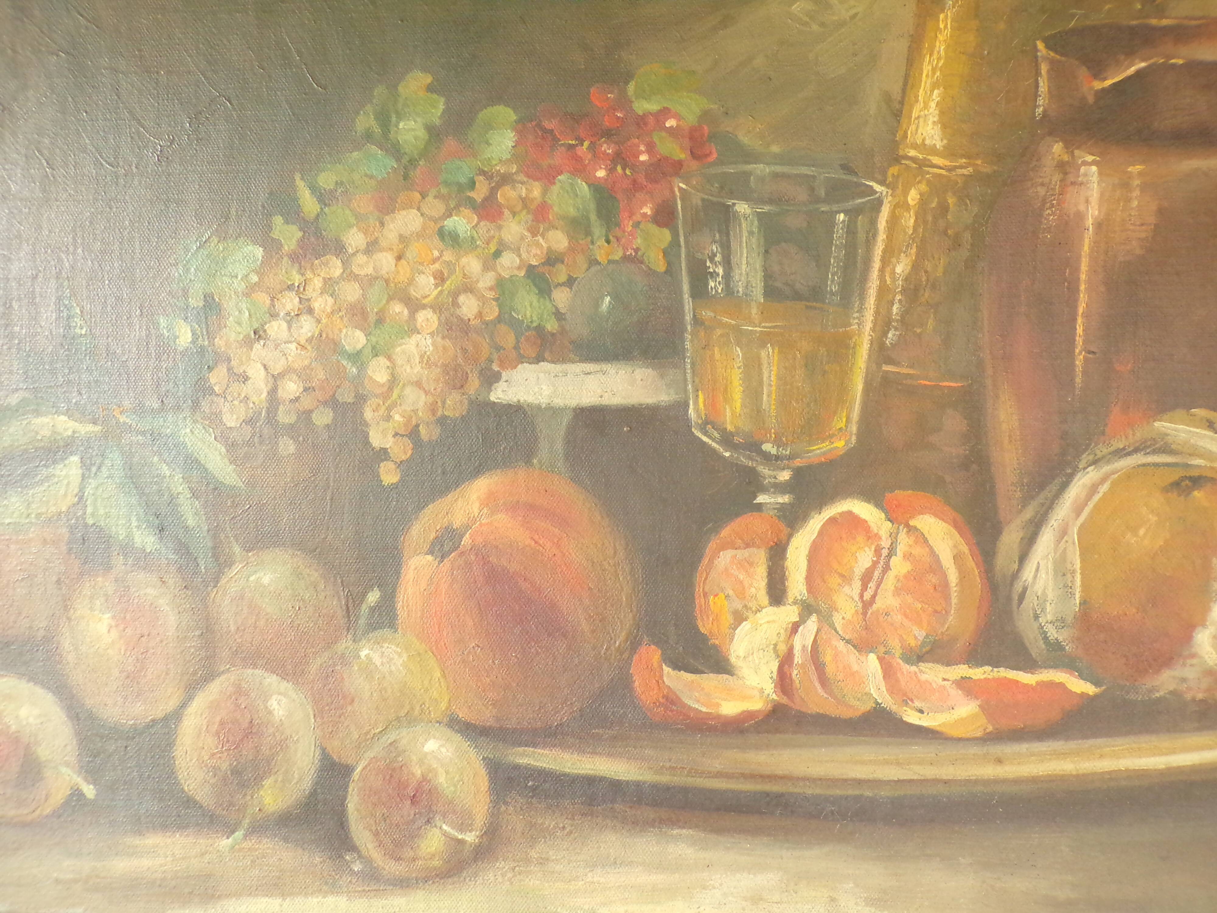 Nature morte sur toile