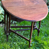 Foldable side table Gateleg in mahogany