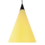 Vintage yellow glass pendant lamp