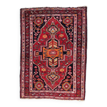 Tapis persan antique Hamadan 3,5' x 4,8' (107 cm x 146 cm) années 1920 - 1C1207