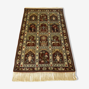 Persian Oriental carpet knotted in May, Tunisian Oriental Carpet in Wool  163x94cm