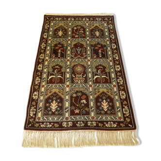 Persian Oriental carpet knotted in May, Tunisian Oriental Carpet in Wool  163x94cm