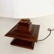 Wooden lamp, new 2M fabric cable, cotton lampshade