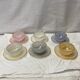 6 vintage cups in iridescent glass