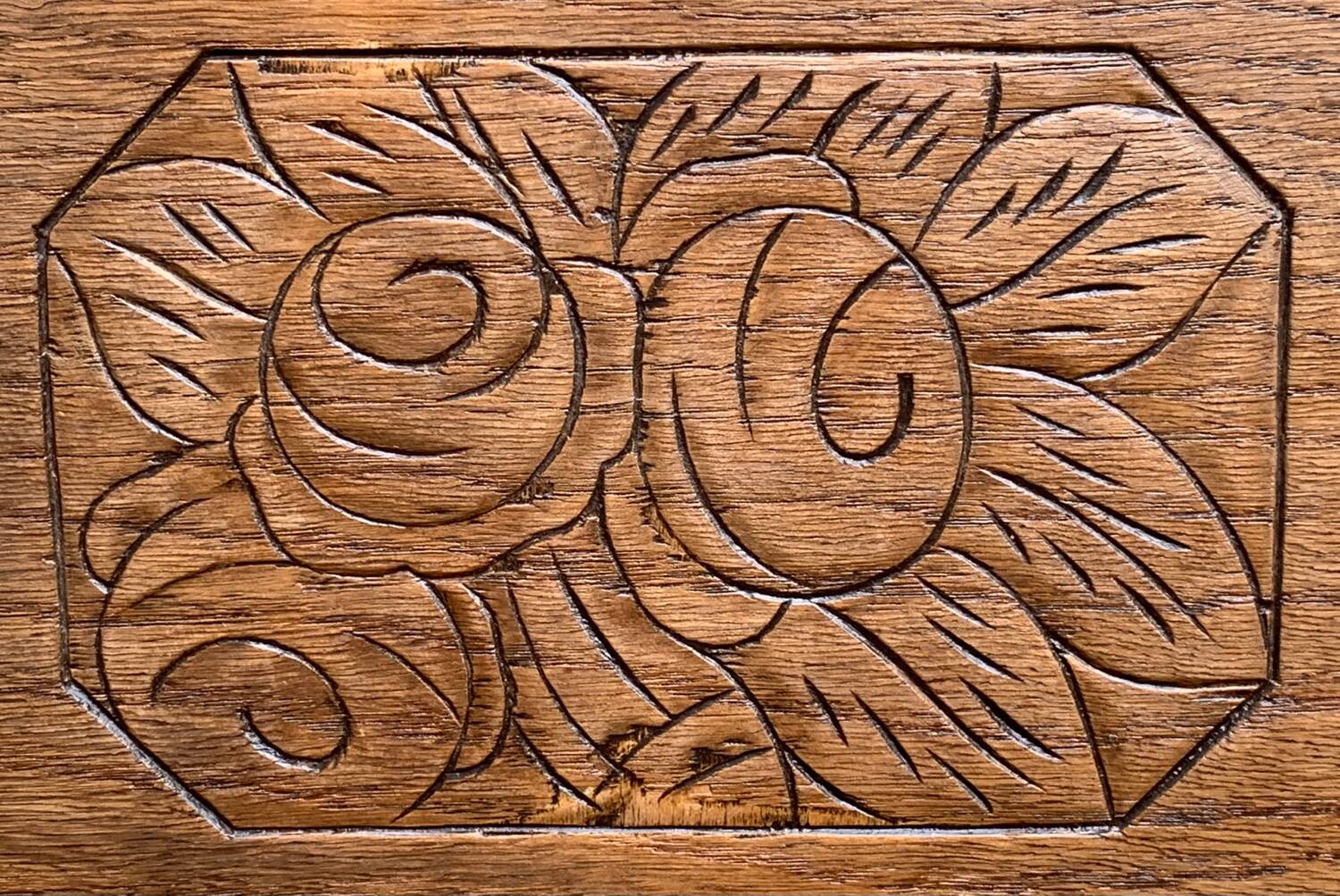 Parisian art deco sideboard in raw oak 1930