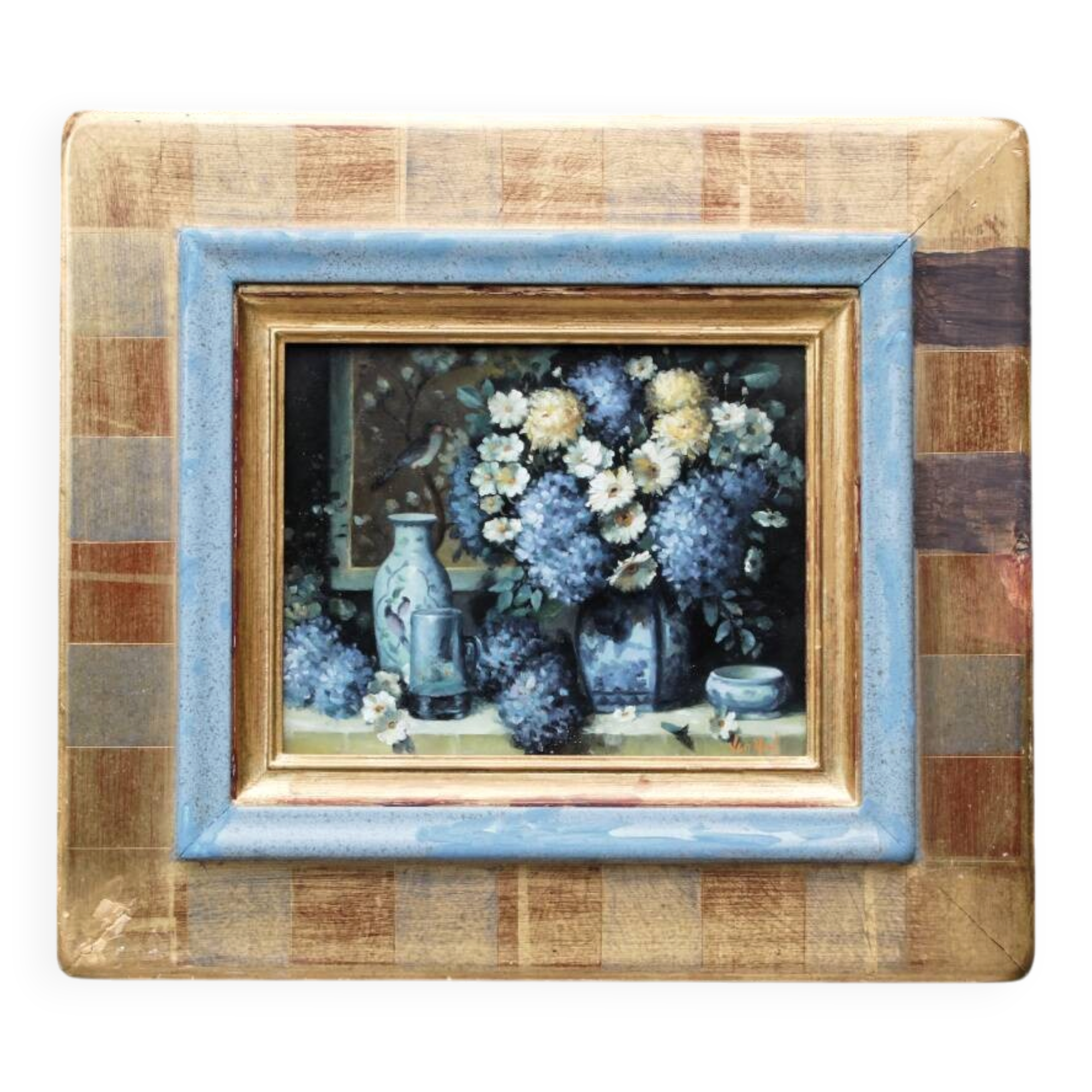 Nature morte, huile sur panneau, Jan Van Hoof