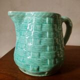 Light blue slip pitcher by Digoin