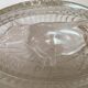 Beurrier verre motif vache 1950/60