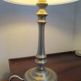 Paire de lampes de table argentées – XX ème