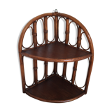 Rattan corner shelf