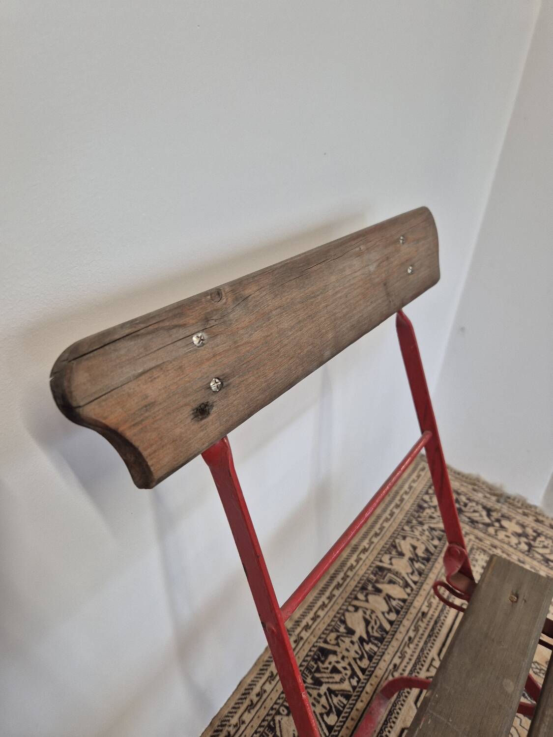 Set of 4 folding chairs for old bistro, guinguette, brasserie