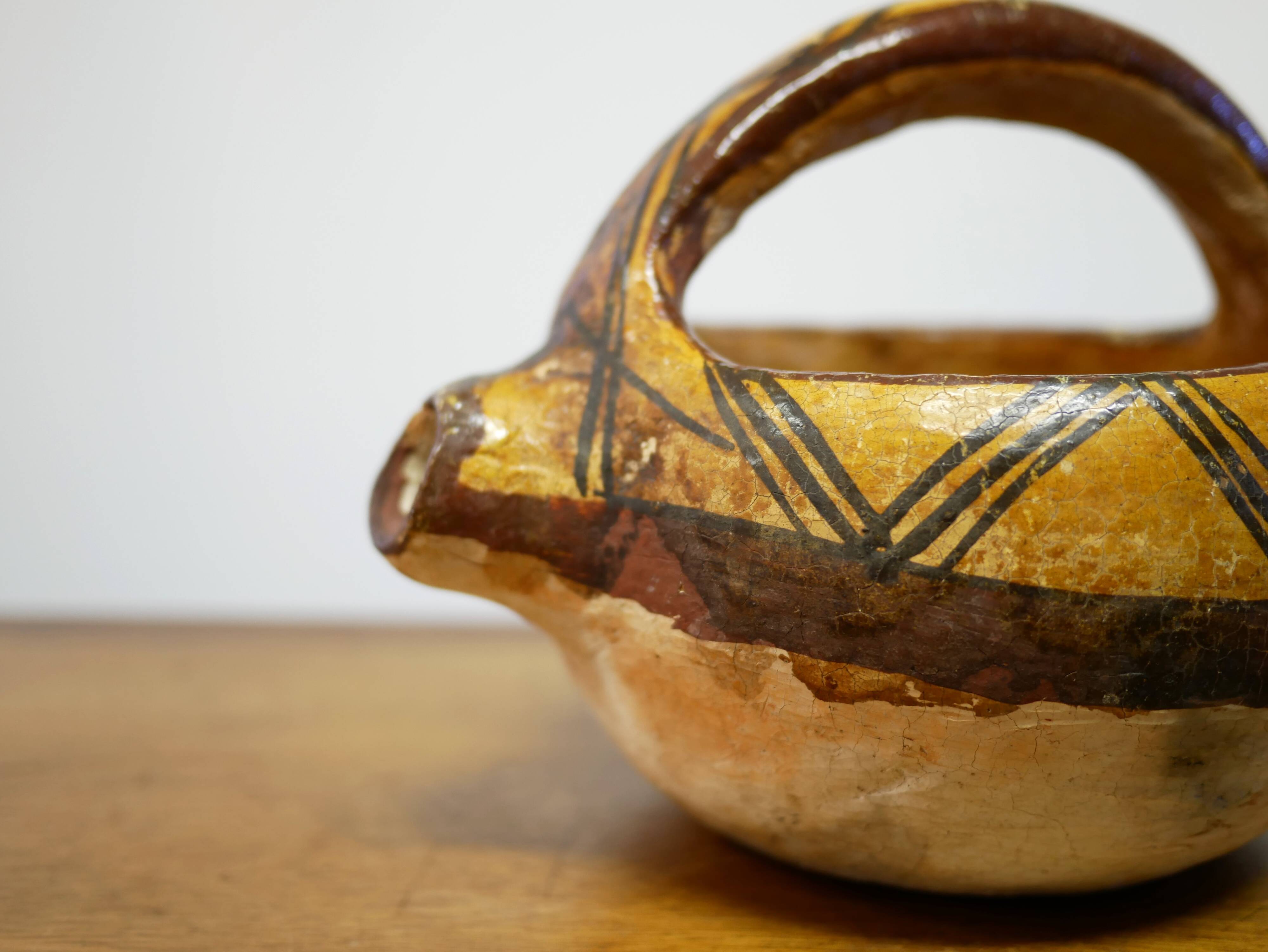 Old Kabyle terracotta broth pot jug