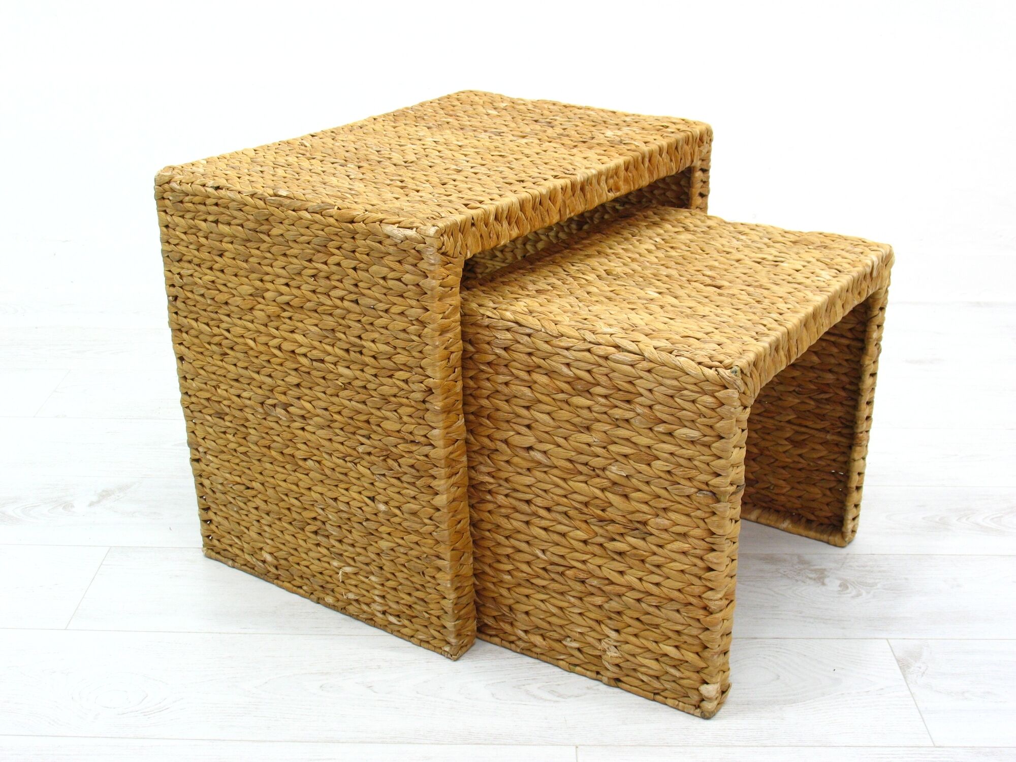 Vintage banana fiber Coffee Tables, Ikea 1980s
