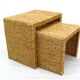 Vintage banana fiber Coffee Tables, Ikea 1980s