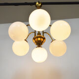 Six-arm chandelier, Poland, 1980s