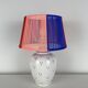 Lampe vintage céramique et abat-jour scoubidou