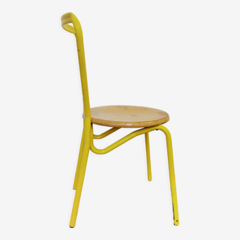 Chaises d'école jaunes vintage des années 90