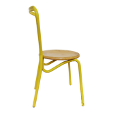 Vintage yellow school chairs from the 90s