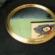 Mirror or vintage mirror top in golden brass