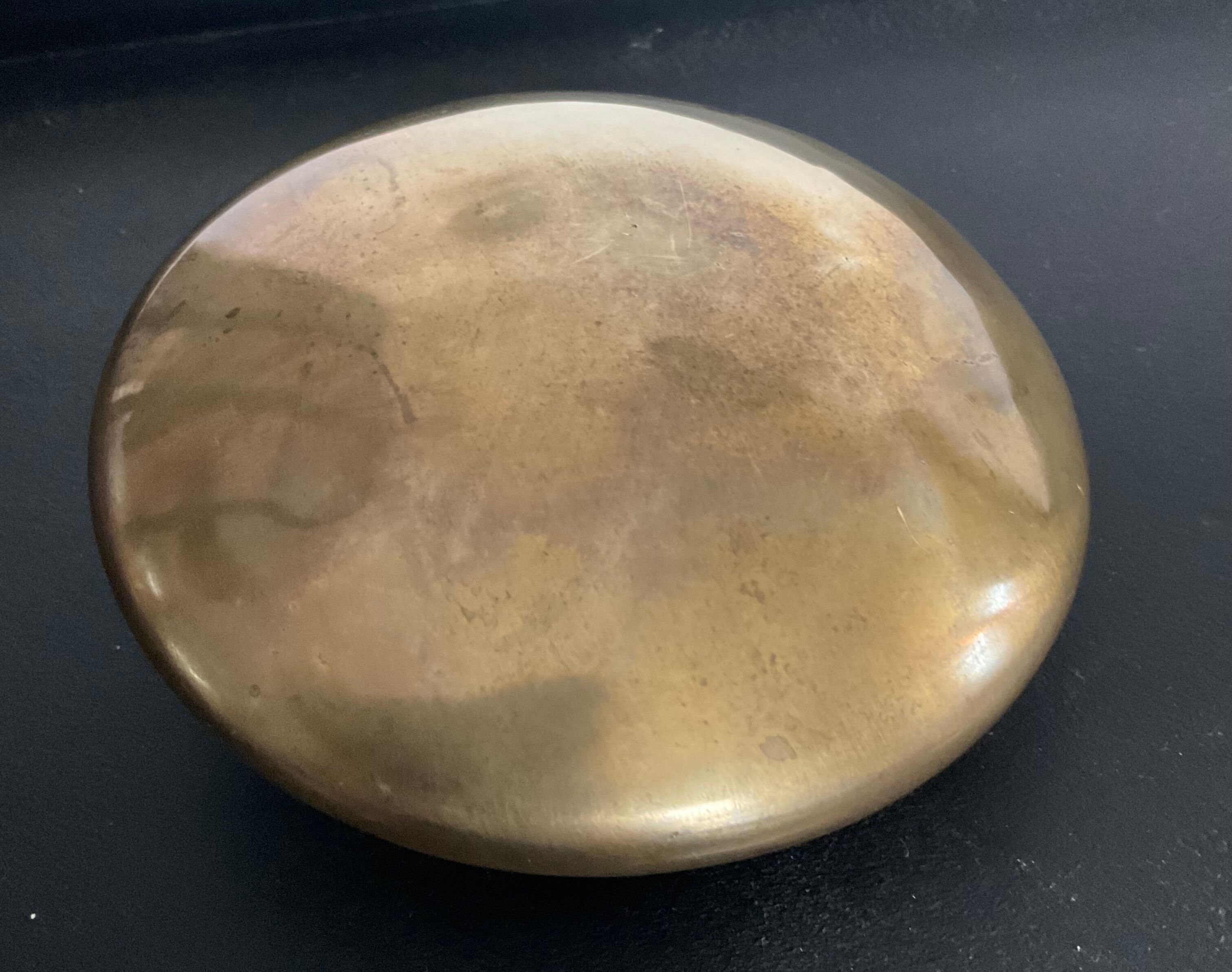 Modernist ashtray in solid bronze