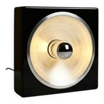 Vintage 1970s black ABS Space Age wall light design