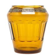 Art Deco vase, honey glass, Bohemia, Czechoslovakia, 1930s