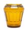 Art Deco vase, honey glass, Bohemia, Czechoslovakia, 1930s
