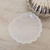 Stainless steel and glass shell butter dish