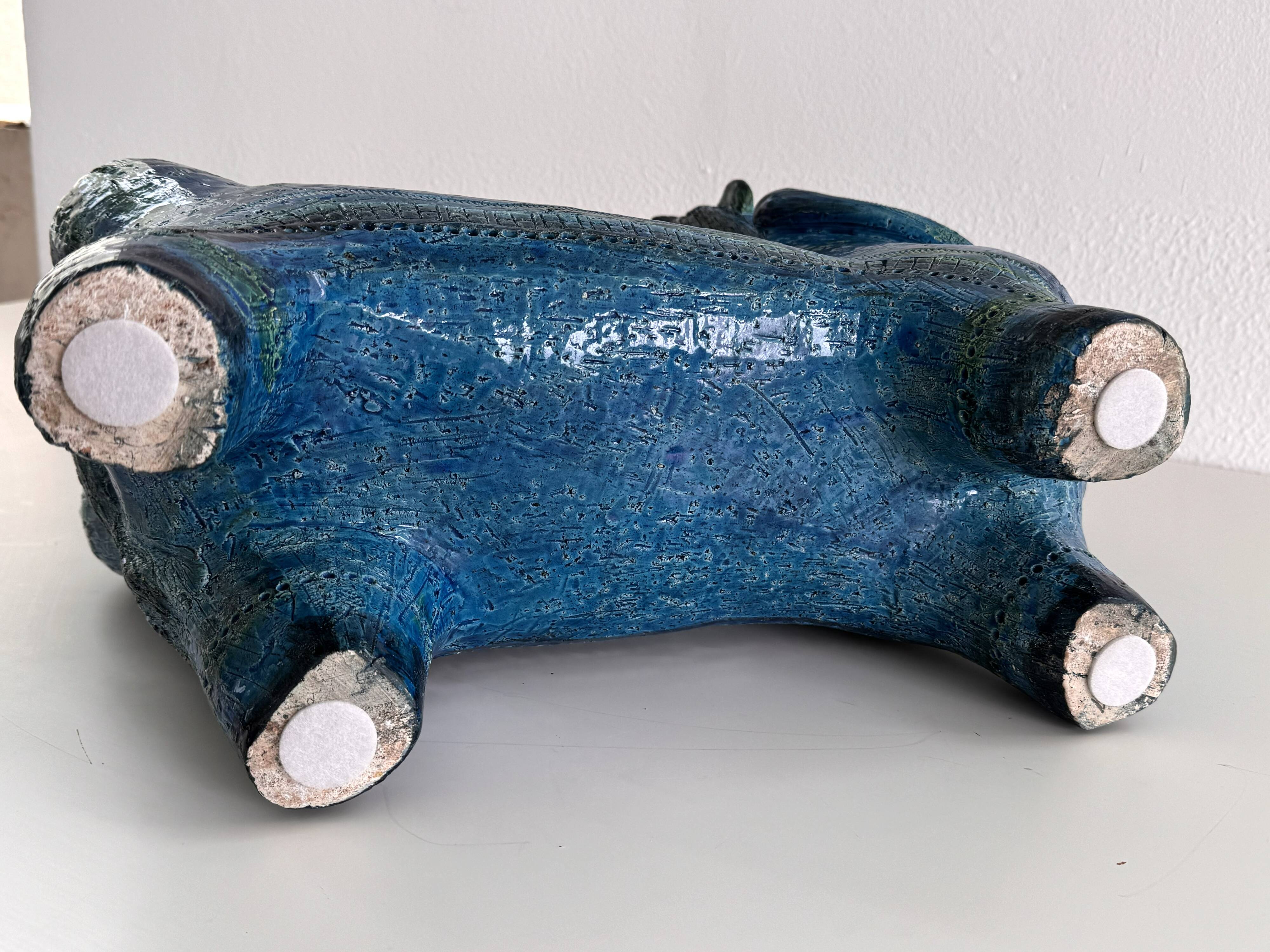 Aldo Londi for Bitossi Rimini Blu Ceramic Plant Centaur Sculpture, Italy, 1