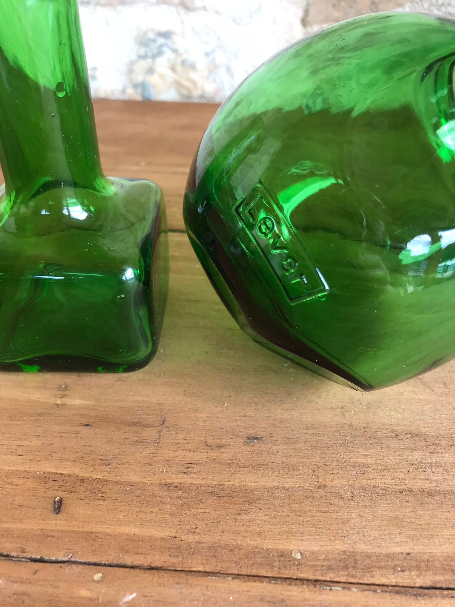 Green Jar Lever and bottle