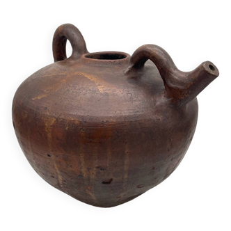 Orjol old terracotta jug, France Pyrenees, 19th century