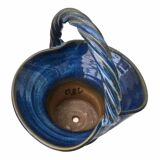 Basket pot cover, Vintage ceramic