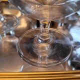 8 cut-glass balloon glasses – 1960s