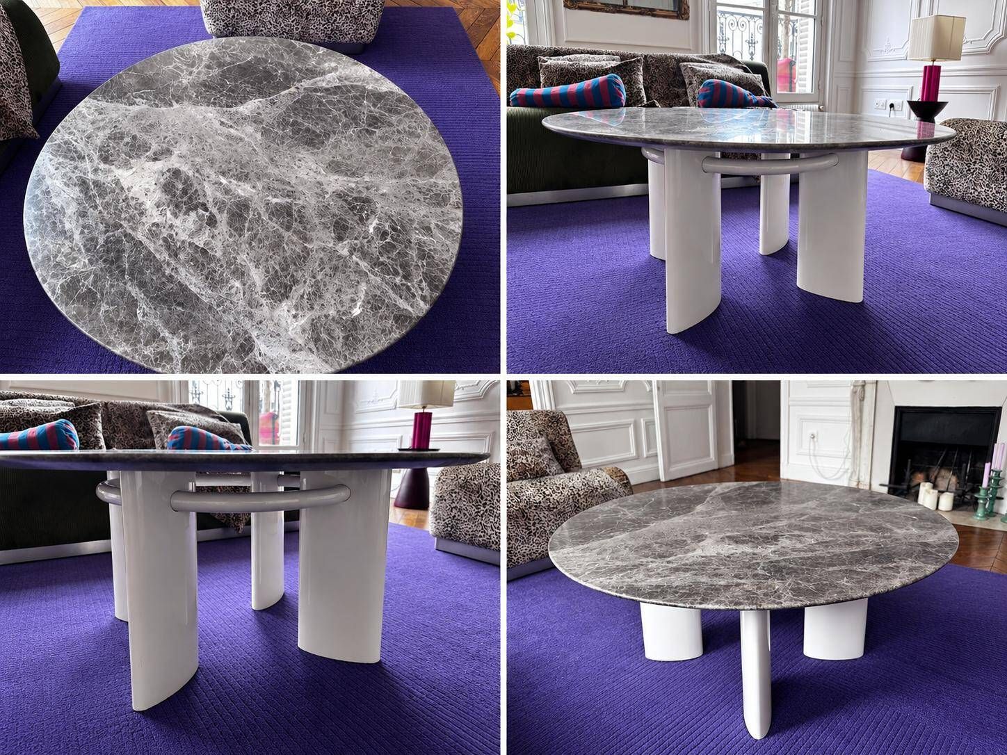 Coffee table The Socialite Family – Grey marble – Sculptural design