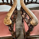 Pair of Renaissance-style corner chairs