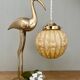 Vintage globe pendant light in pale yellow opaline