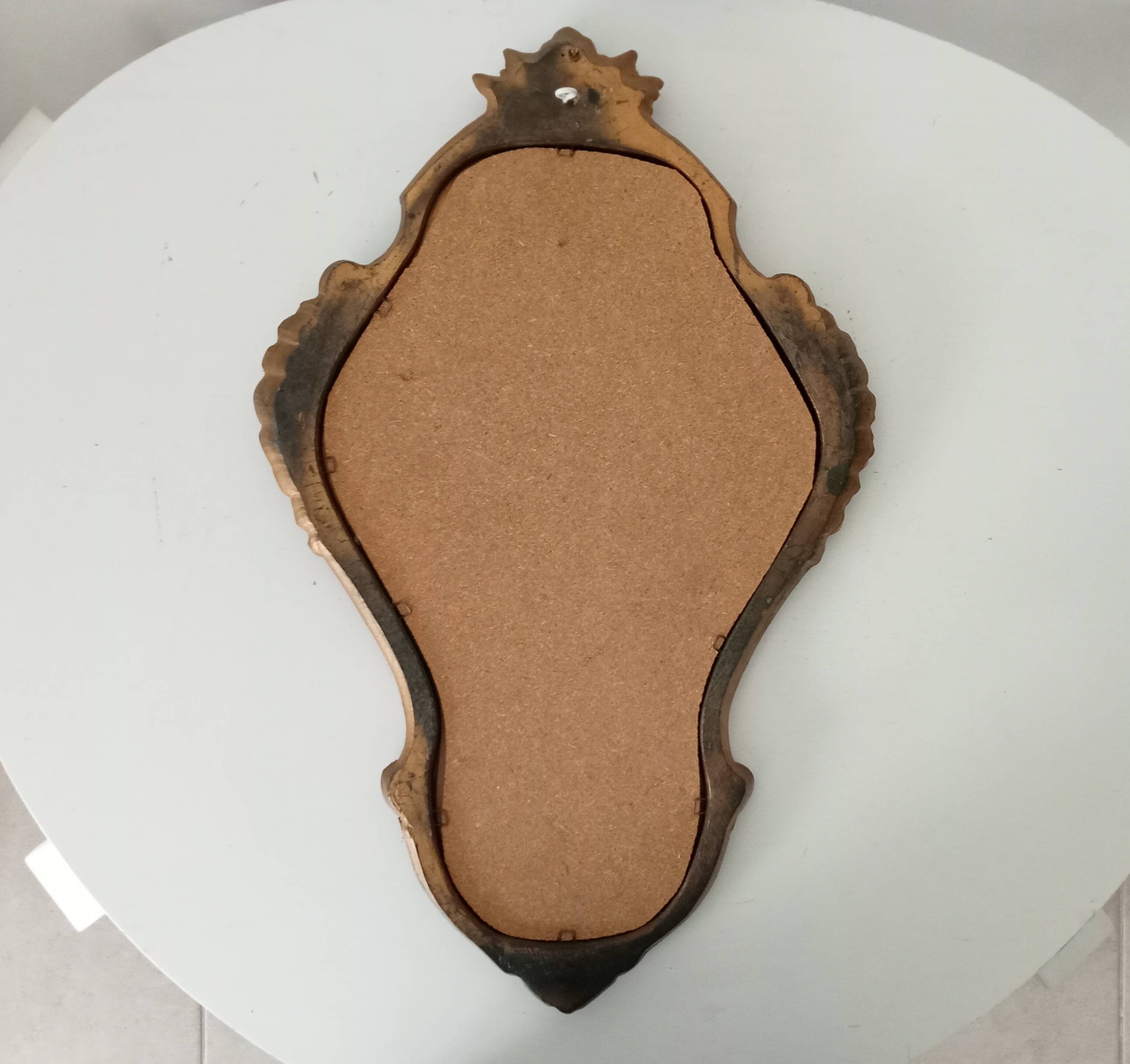 Italian baroque mirror in gilded resin from the 60s