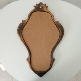 Miroir Italien baroque en résine doré années 60