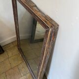 Antique solid oak mirror