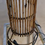 Wicker lamp rattan bamboo in the taste of louis sognot 1950 a 70