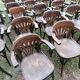 Set of 30 vintage bistro armchairs