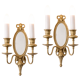 Pair of mirror wall lights in bronze - Maison Lucien Gau, Paris