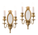 Pair of mirror wall lights in bronze - Maison Lucien Gau, Paris