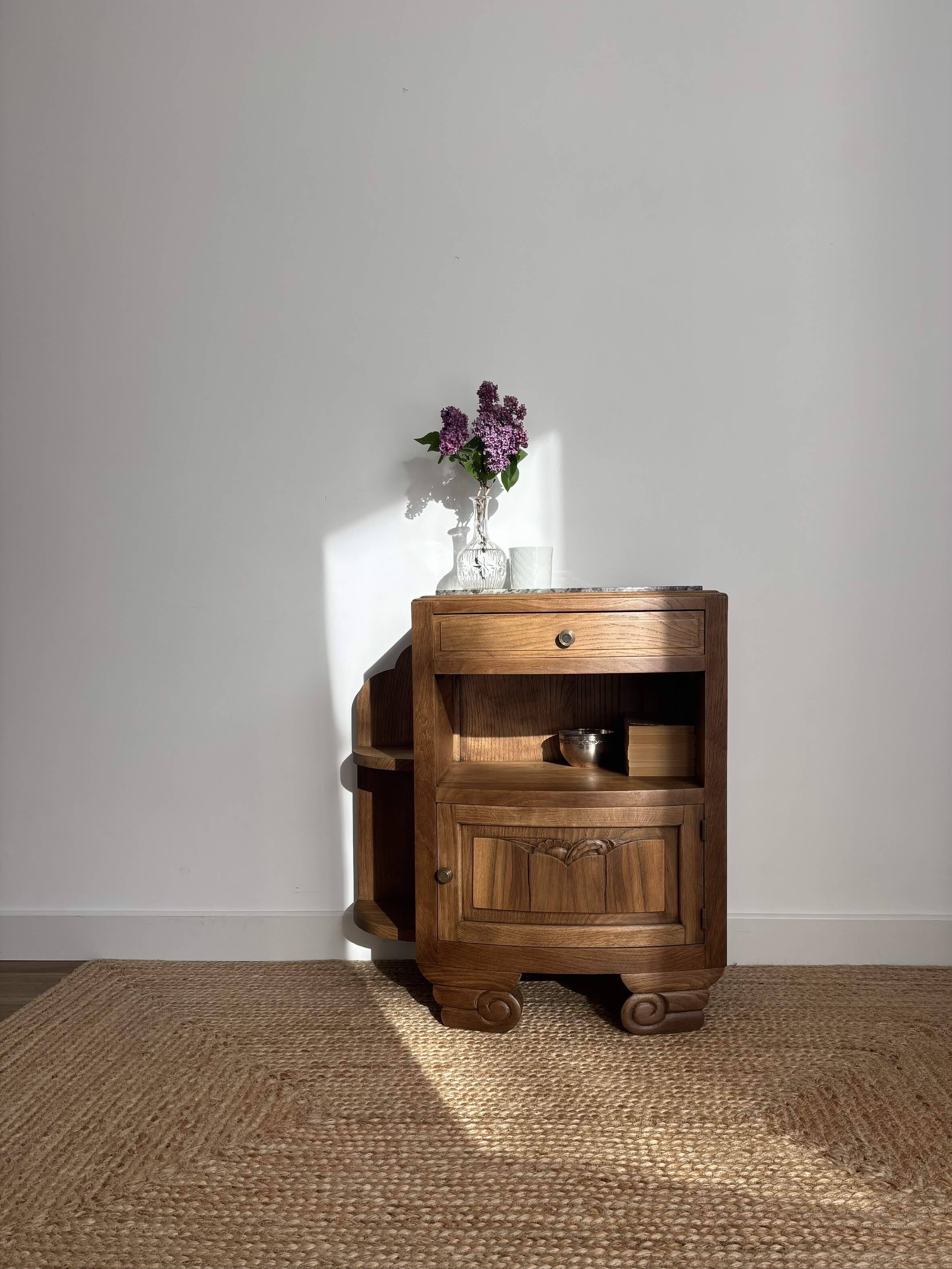 Restored Art Deco bedside table or accent furniture