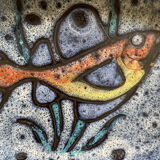 Vintage ceramic fish pattern tidy