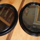 Lot de deux miroirs ovales 52x65cm