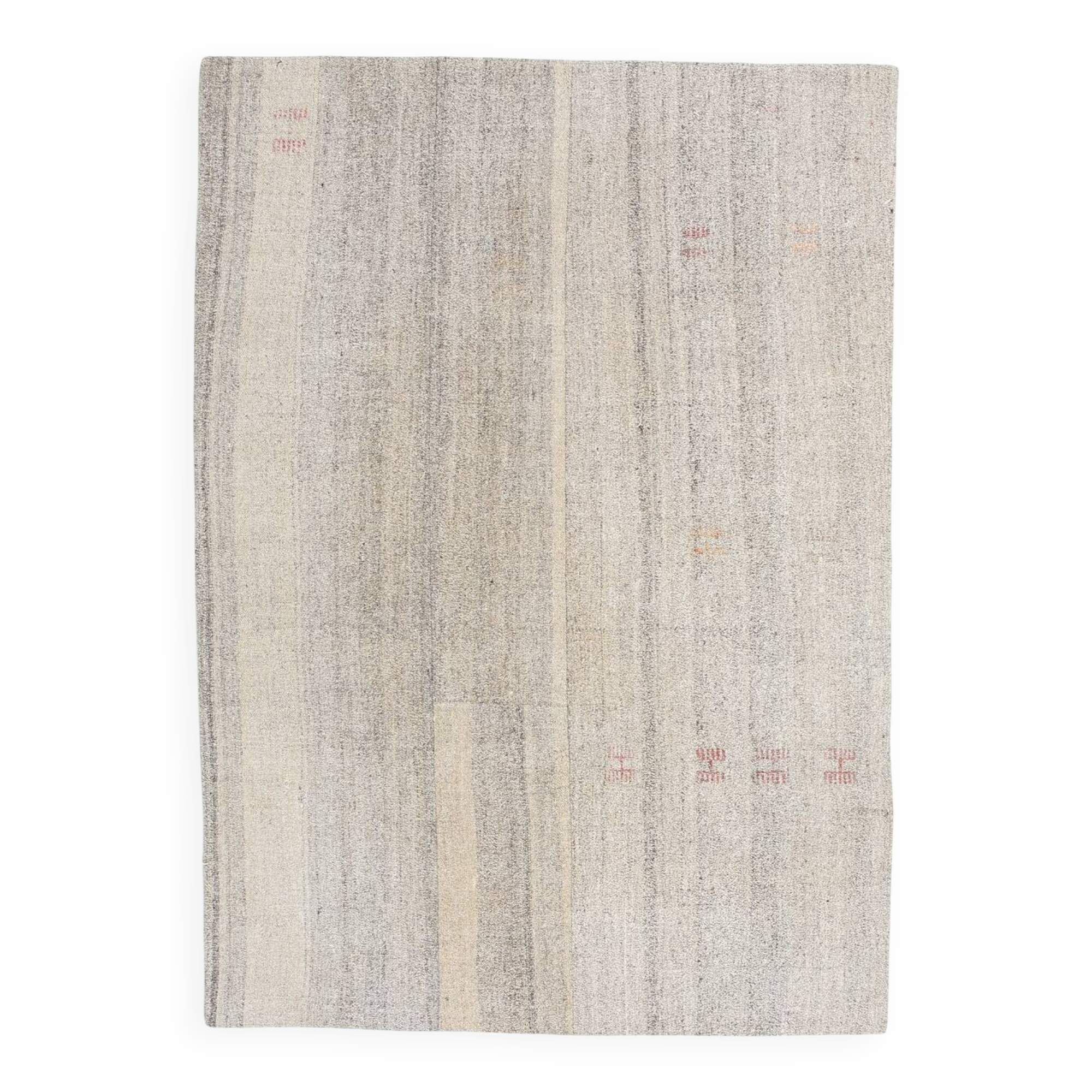 Vintage Camouflage Pattern Turkish Kilim Rug, 171x242Cm