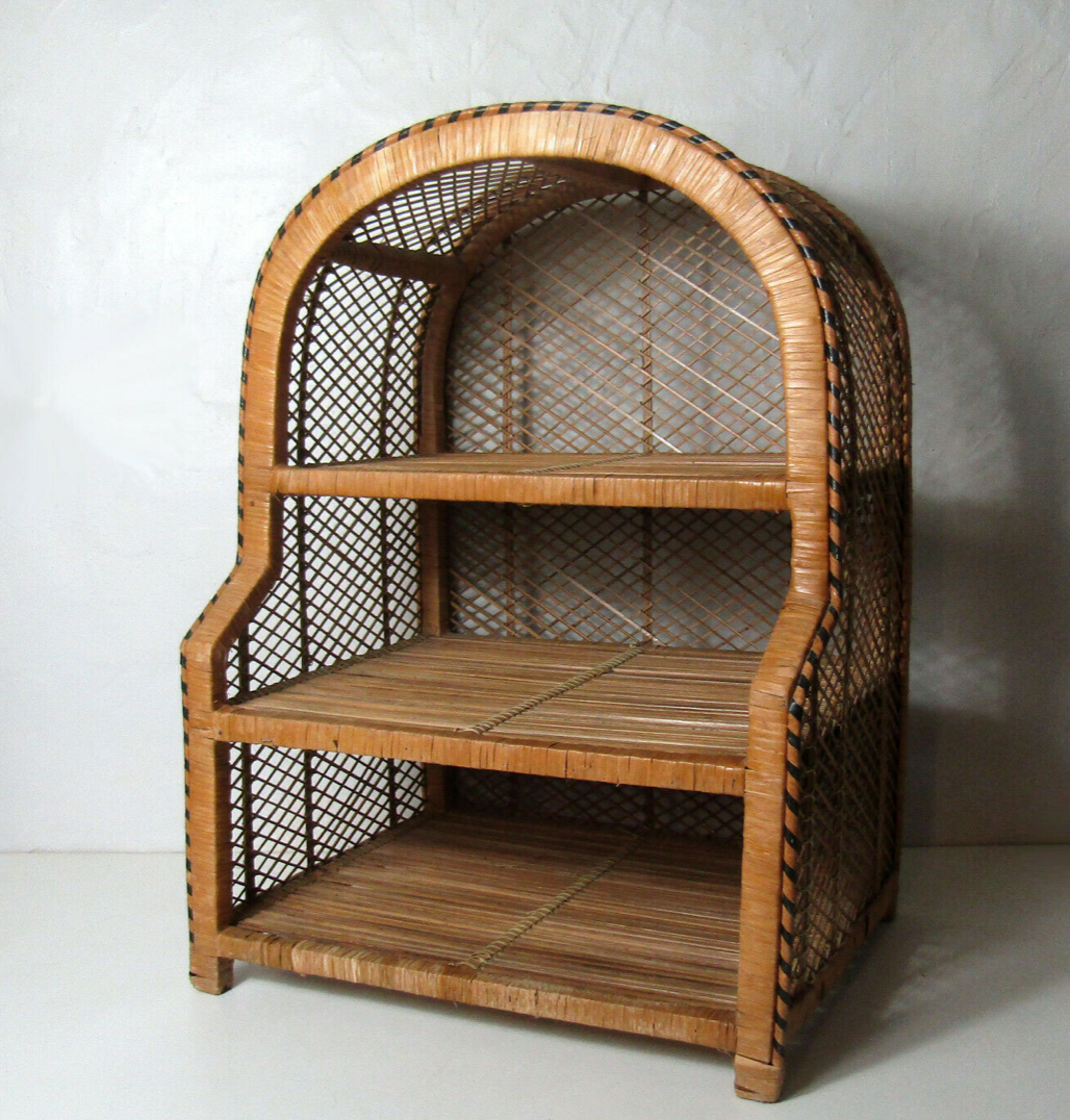Vintage rattan shelf