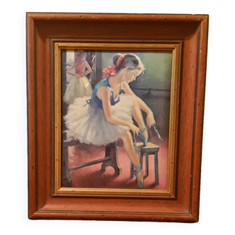 Dancer by DEGAS on copper in polyémot by Gien.